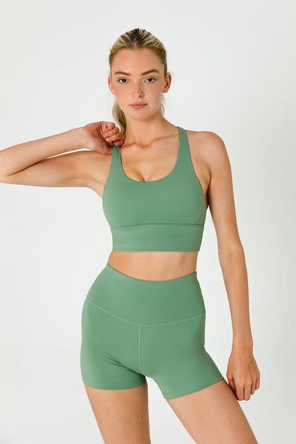 TALA Skinluxe Medium Support Sports Bra In Khaki-Green for Women