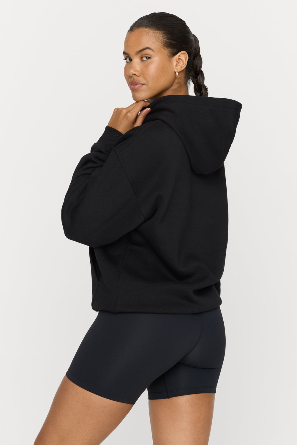 OVERSIZED CLUB HOODIE - BLACK