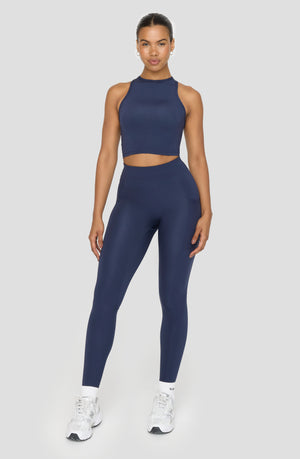 FORMTECH HIGH WAISTED ADJUSTER RUNNING LEGGING - NAVY