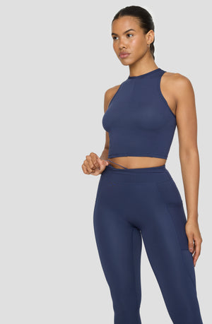 FORMTECH HIGH WAISTED ADJUSTER RUNNING LEGGING - NAVY