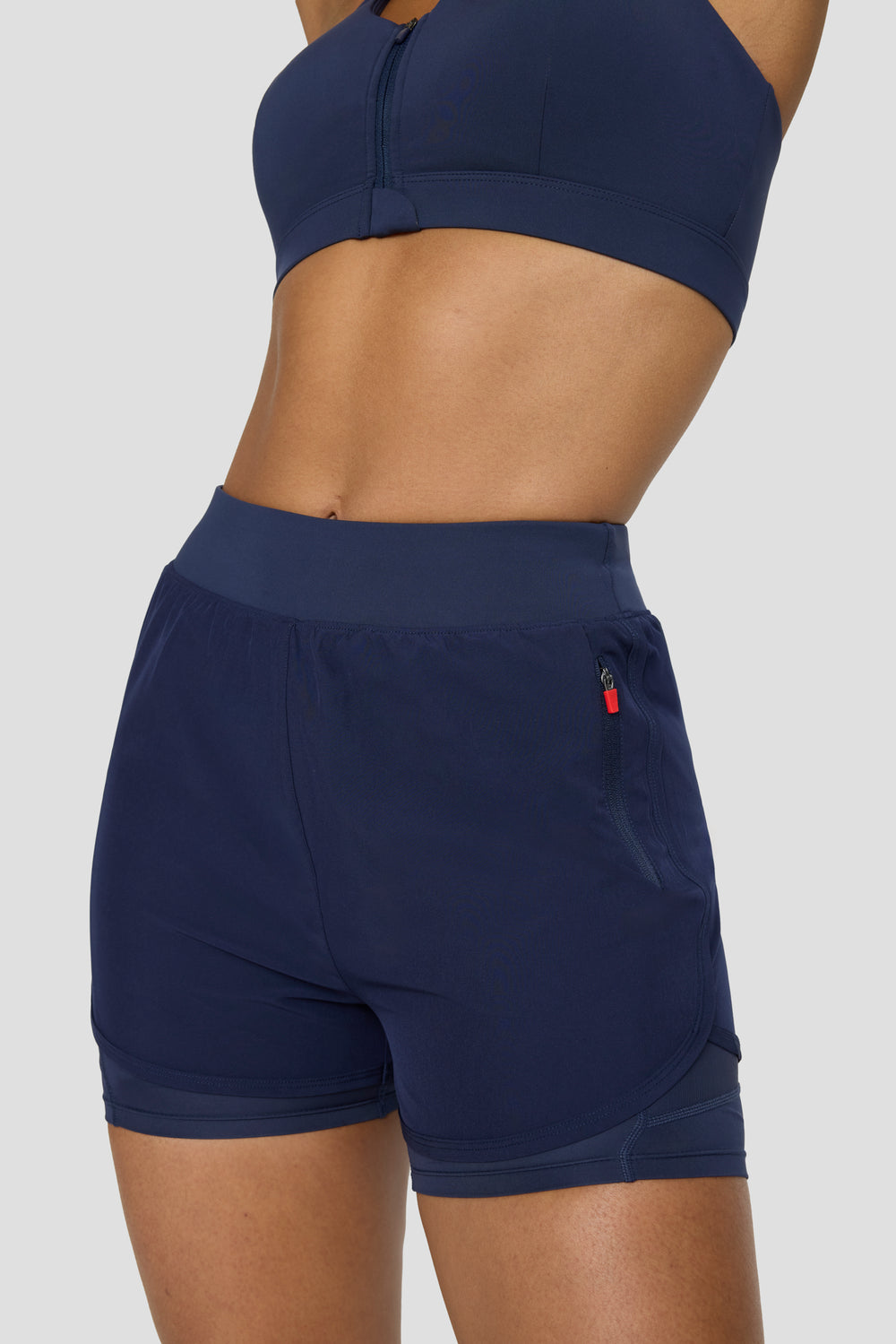 FORMTECH DOUBLE LAYER ADJUSTER RUNNING SHORT - NAVY