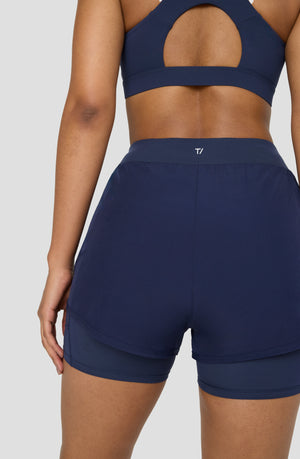 FORMTECH DOUBLE LAYER ADJUSTER RUNNING SHORT - NAVY