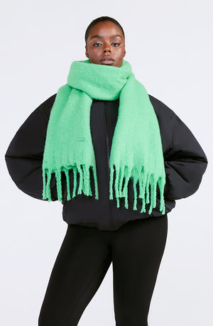 BRUSHED SCARF - APPLE GREEN