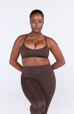 SKINLUXE LIFT SPORTS BRA - ESPRESSO