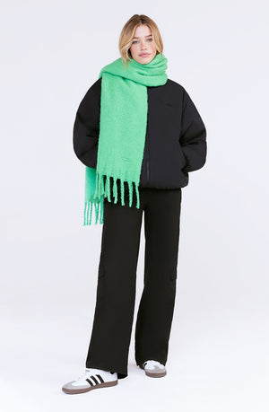 BRUSHED SCARF - APPLE GREEN