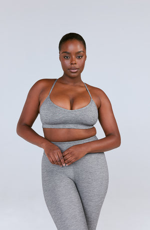 SKINLUXE LIFT SPORTS BRA - DARK GREY MARL