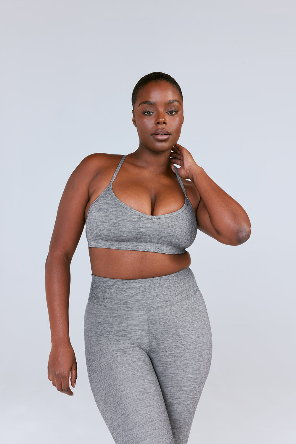 SKINLUXE LIFT SPORTS BRA - DARK GREY MARL