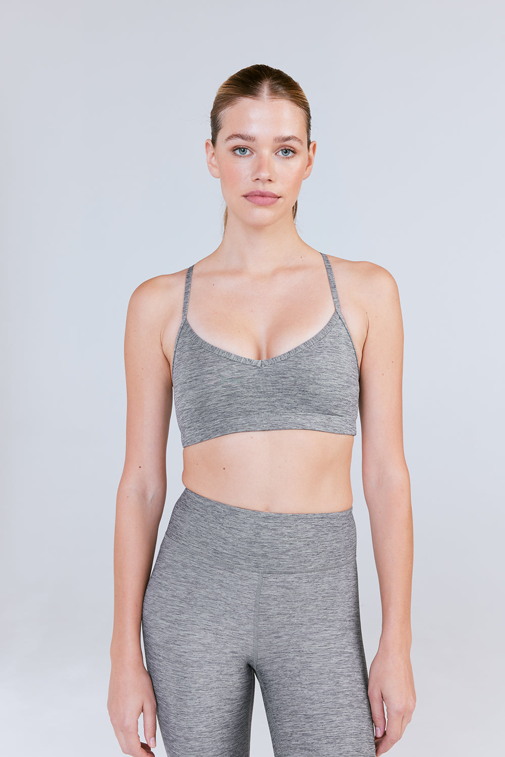 SKINLUXE LIFT SPORTS BRA - DARK GREY MARL