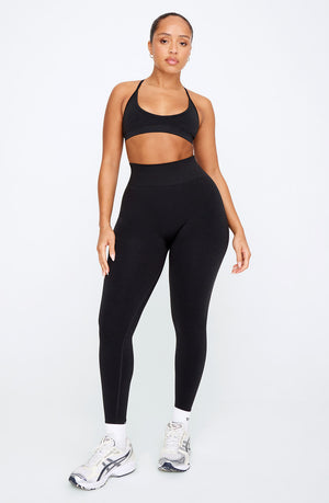 SCULPT SEAMLESS MINI SPORTS BRA - BLACK MARL