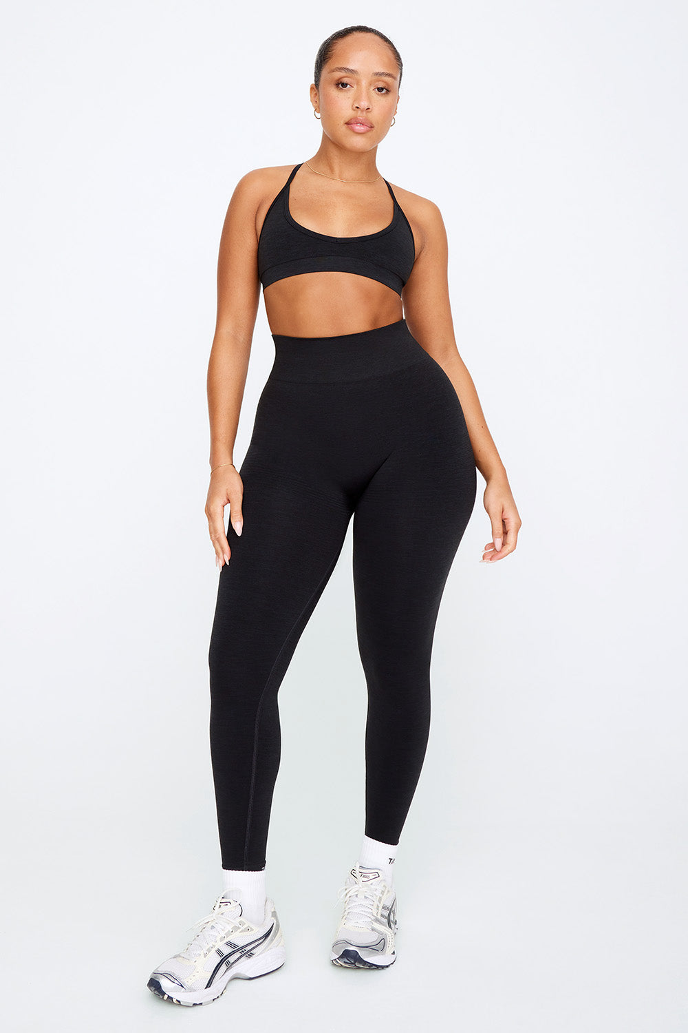 SCULPT SEAMLESS MINI SPORTS BRA - BLACK MARL