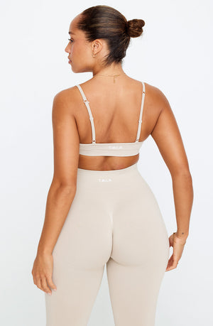 SCULPT SEAMLESS MINI SPORTS BRA - CHAI MARL