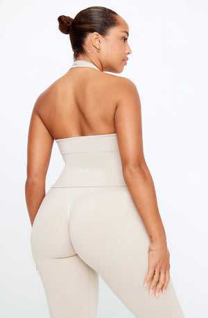 SCULPT SEAMLESS HALTER TANK - CHAI MARL