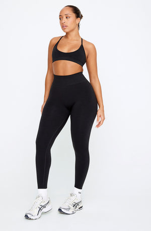 SCULPT SEAMLESS SCRUNCH LEGGING - BLACK MARL