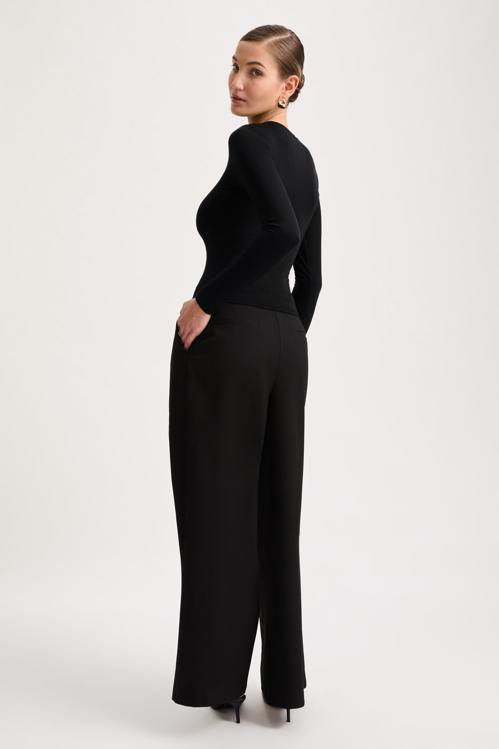 365 LONG SLEEVE FULL LENGTH TOP - SHADOW BLACK