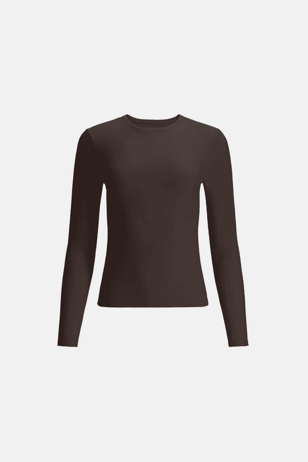 365 SCULPTING LOUNGE LONG SLEEVE FULL LENGTH T-SHIRT - ESPRESSO