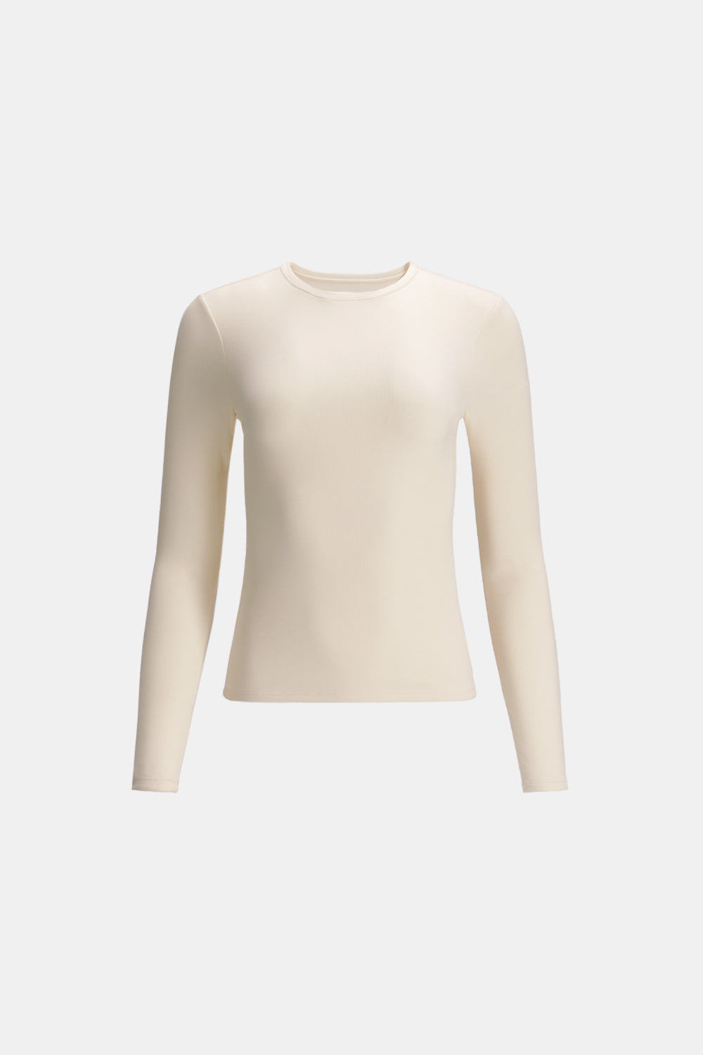 365 SCULPTING LOUNGE LONG SLEEVE FULL LENGTH T-SHIRT - BUTTERMILK