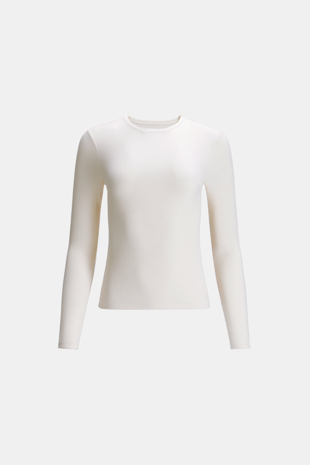 365 SCULPTING LOUNGE LONG SLEEVE FULL LENGTH T-SHIRT - COCONUT MILK