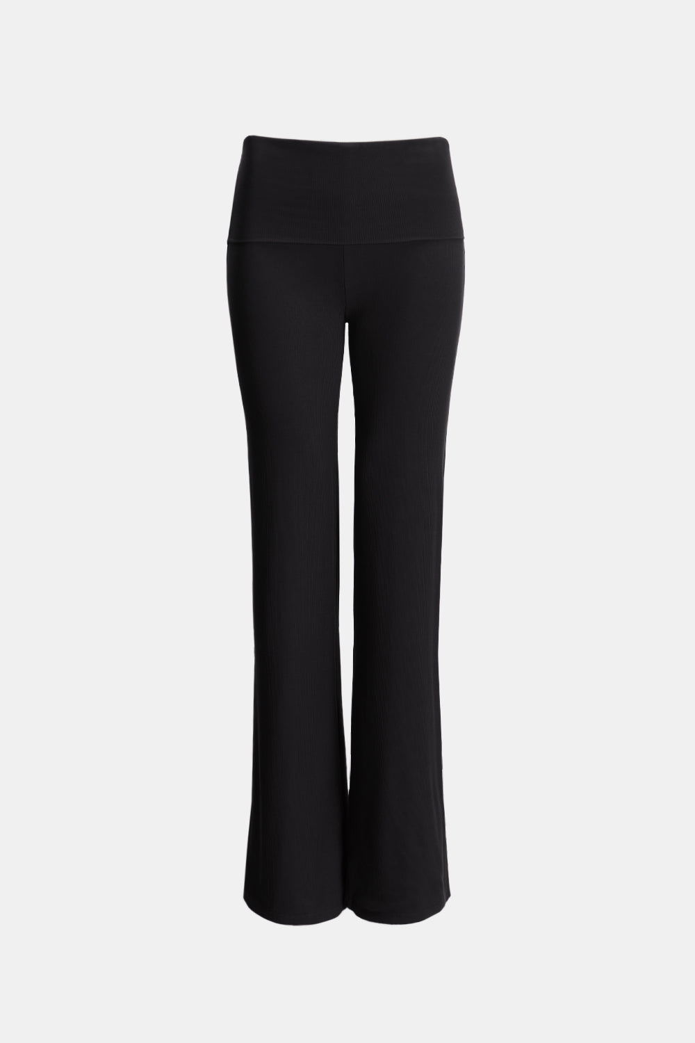 365 SCULPTING LOUNGE MULTIWAY FOLD WAIST FLARED TROUSERS - SHADOW BLACK