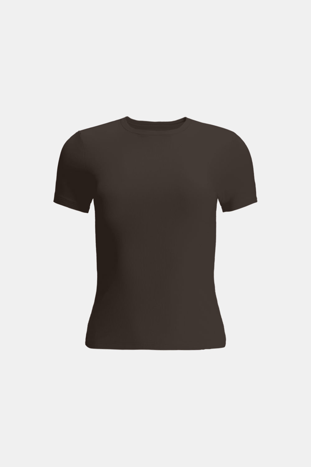 365 SCULPTING LOUNGE SHORT SLEEVE FULL LENGTH T-SHIRT - ESPRESSO