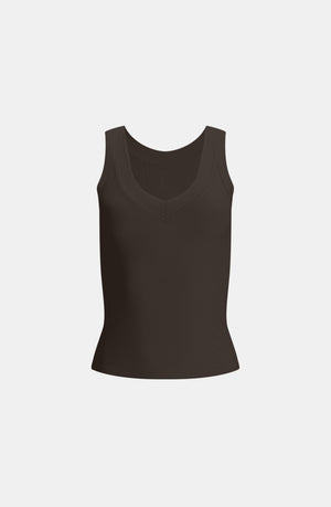 365 SCULPTING LOUNGE REVERSIBLE TANK - ESPRESSO