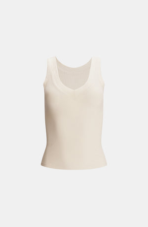 365 SCULPTING LOUNGE REVERSIBLE TANK - BUTTERMILK