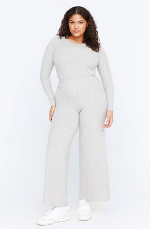 365 SCULPTING LOUNGE LONG SLEEVE BODYSUIT - GREY MARL