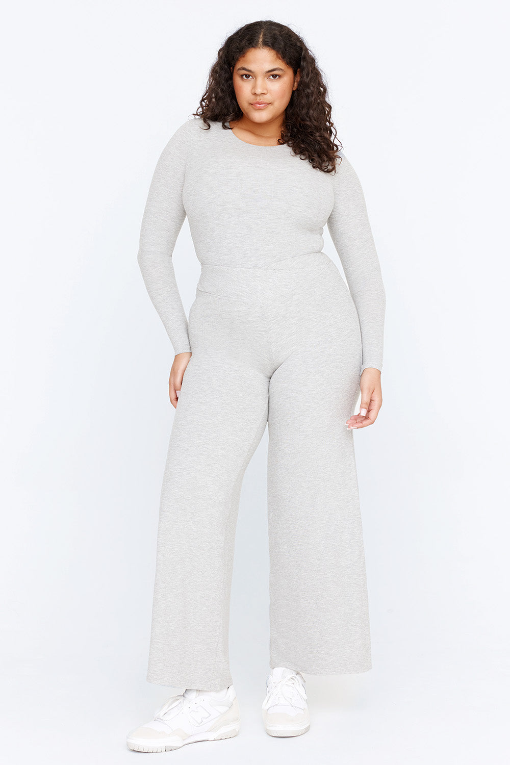 365 SCULPTING LOUNGE LONG SLEEVE BODYSUIT - GREY MARL