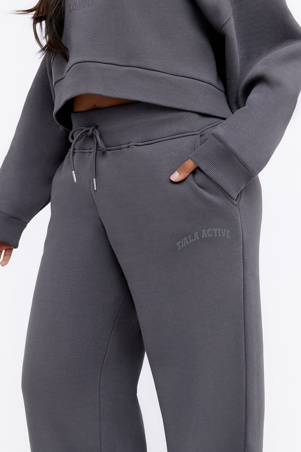 TALA ACTIVE WIDE LEG JOGGER - GRAPHITE