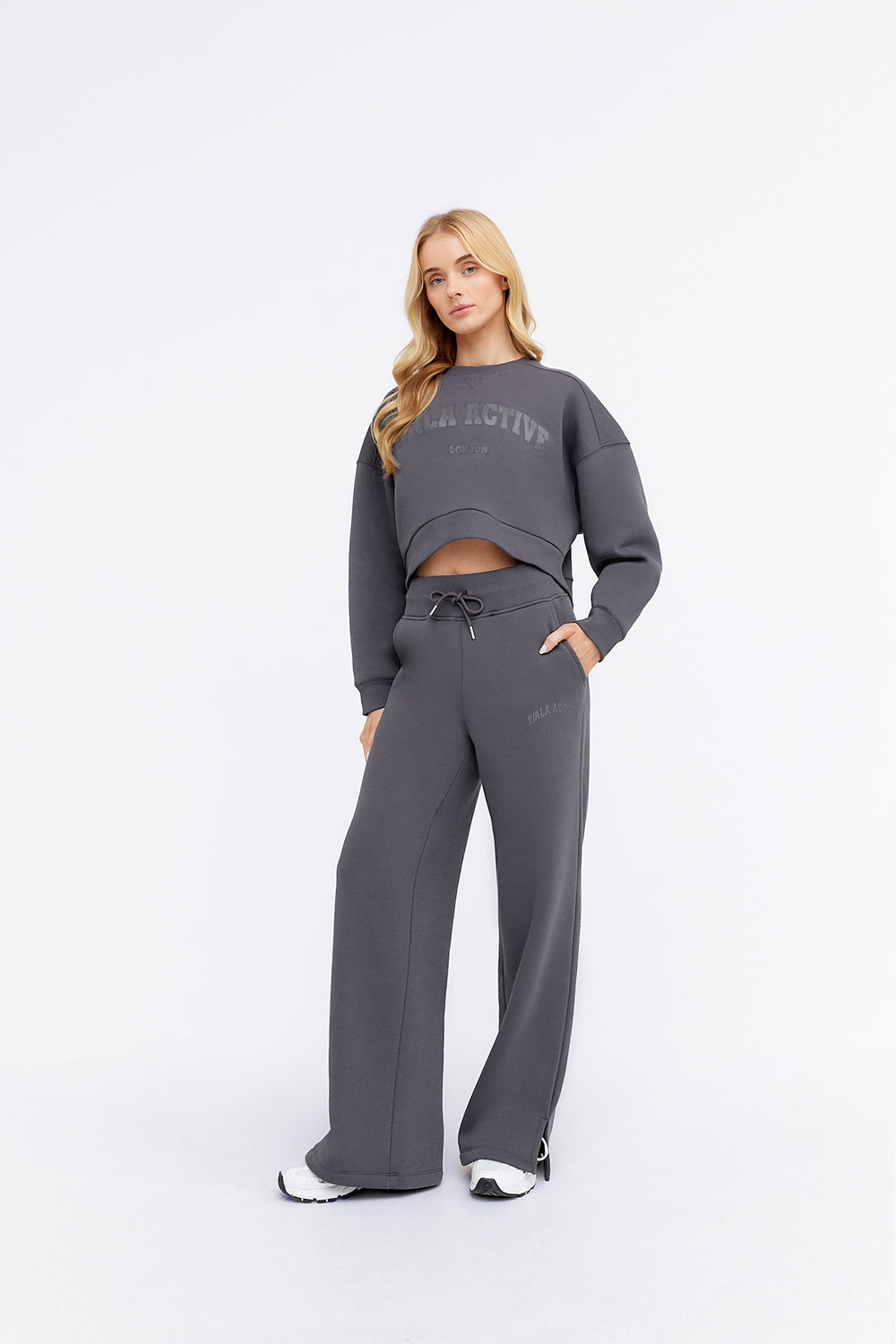 TALA ACTIVE WIDE LEG JOGGER - GRAPHITE