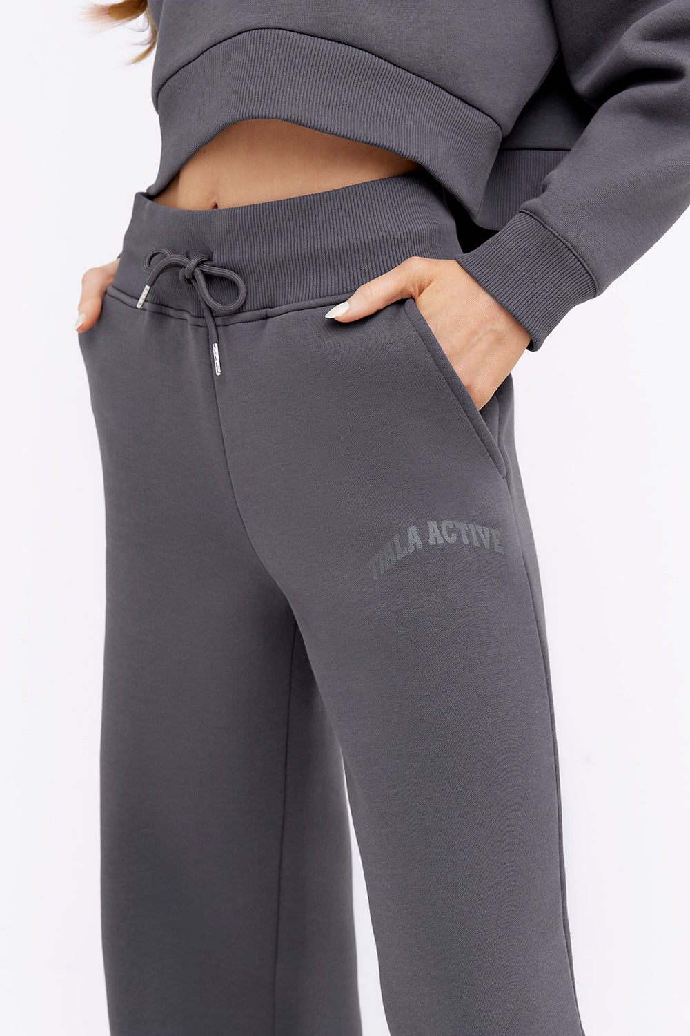 TALA ACTIVE WIDE LEG JOGGER - GRAPHITE