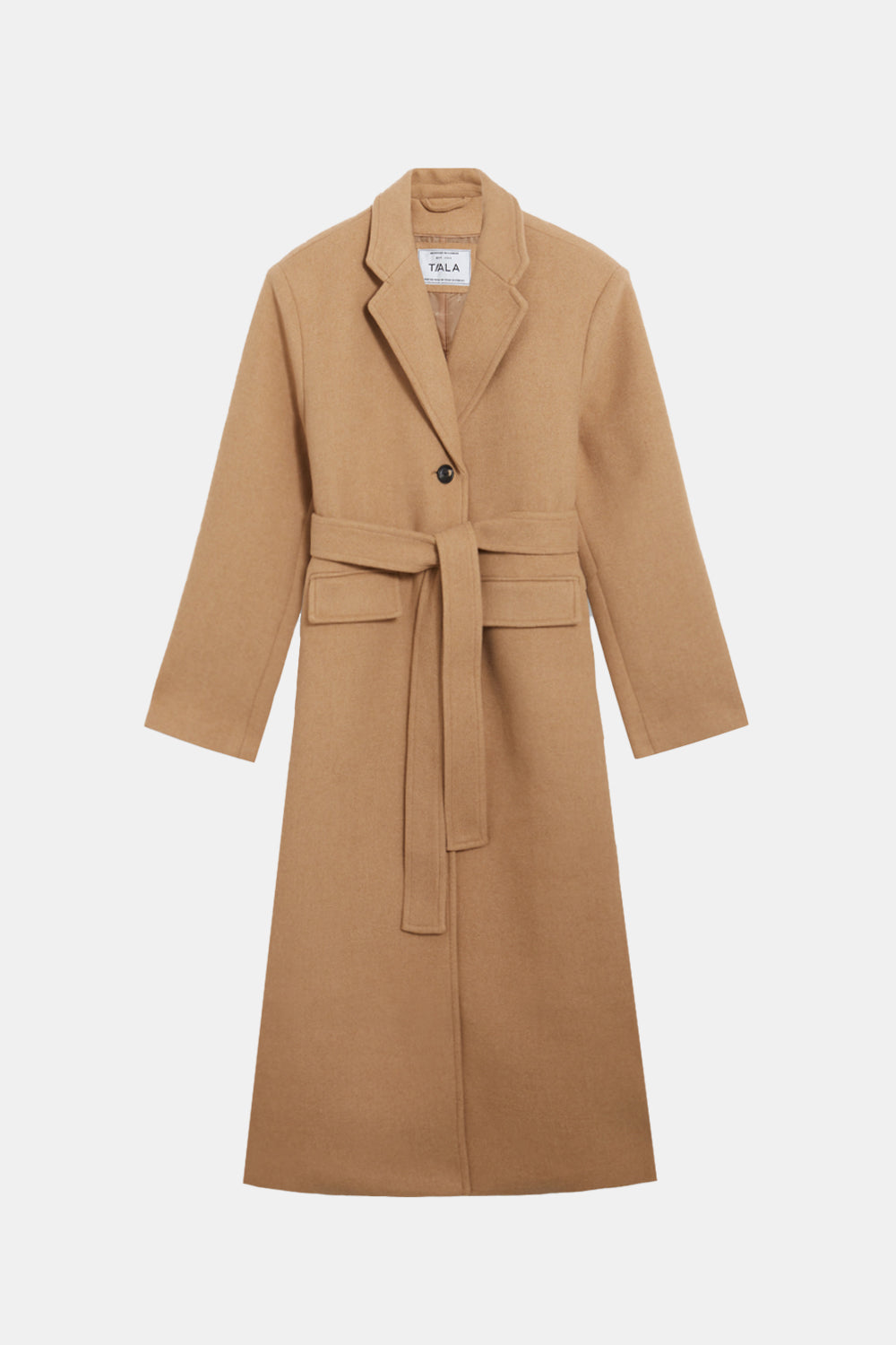 EVERYDAY SINGLE-BREASTED MULTIWAY STRUCTURED OVERCOAT - CAMEL