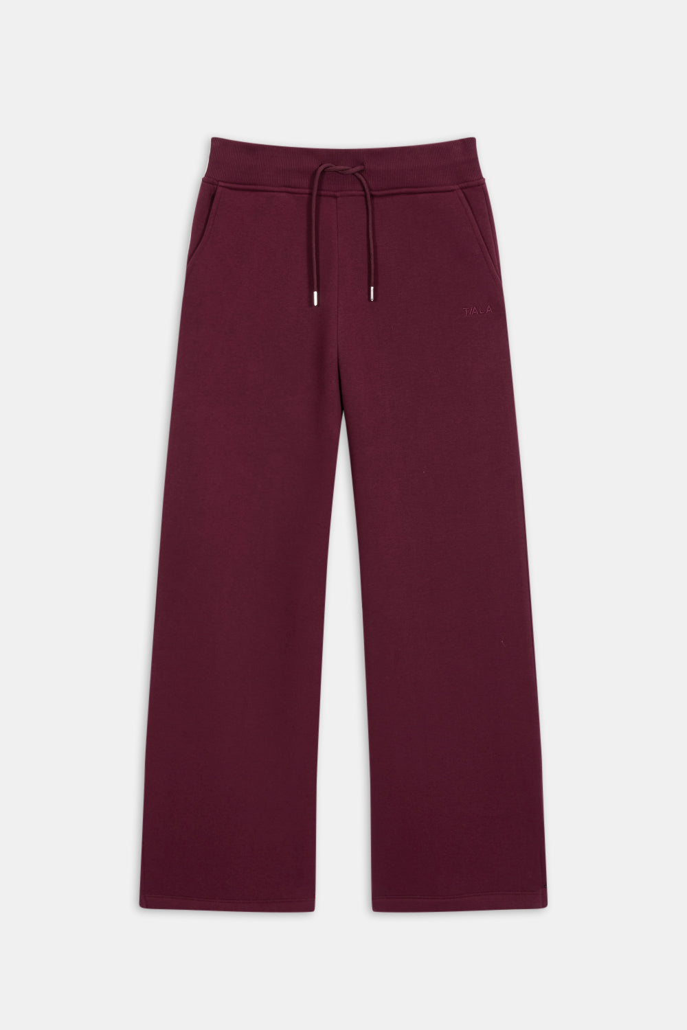 WIDE LEG CLUB LOGO JOGGER - BURGUNDY