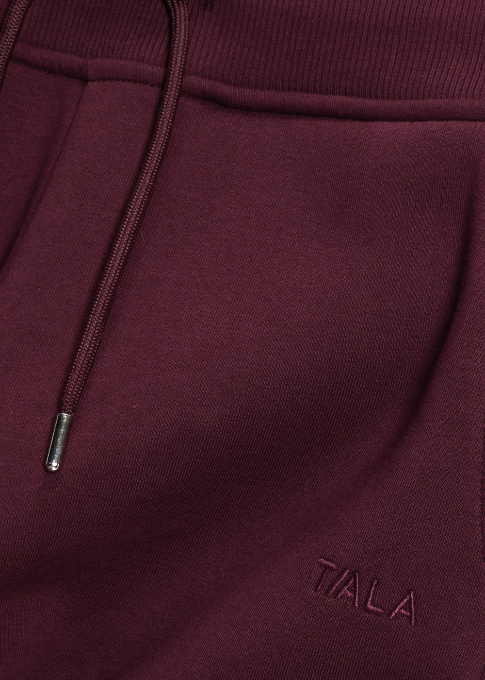 WIDE LEG CLUB LOGO JOGGER - BURGUNDY