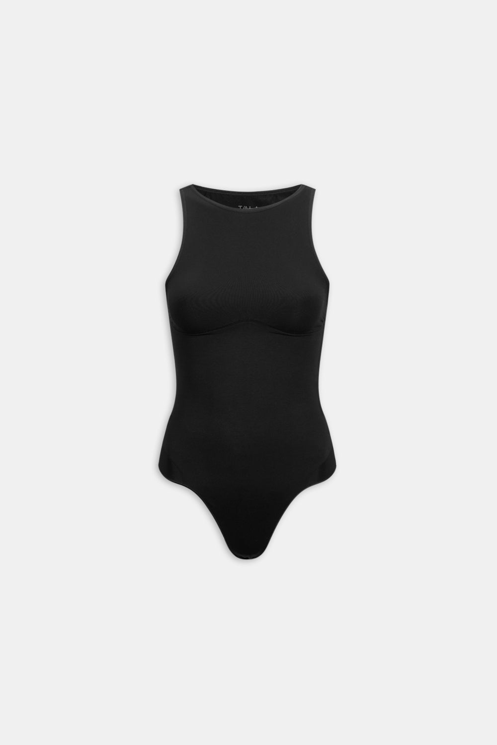 365 CONTOUR SLEEVELESS BOAT NECK BODYSUIT - SHADOW BLACK