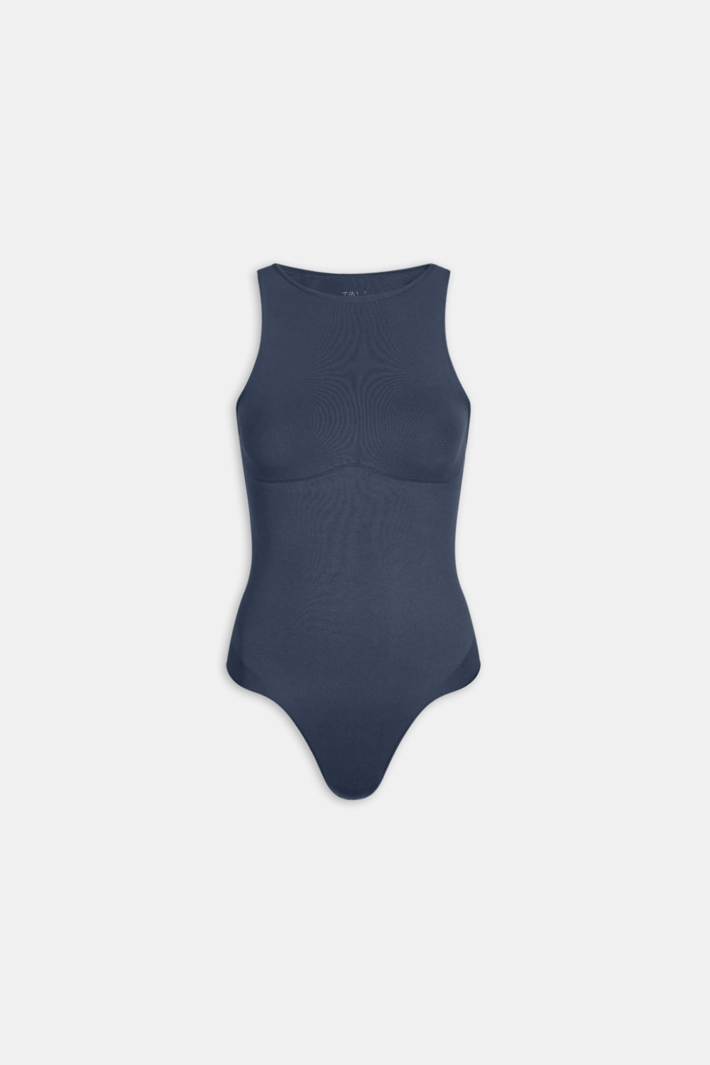 365 CONTOUR SLEEVELESS BOAT NECK BODYSUIT - WASHED NAVY