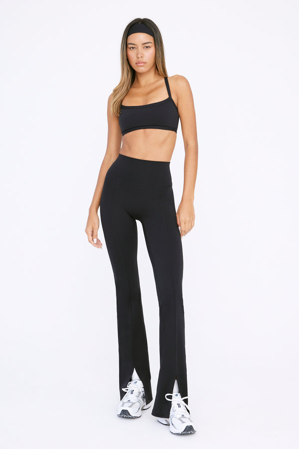 Yoga Basic Sporty Leggings With Front V-Shaped Waist And Side Pockets