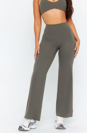 DAYFLEX HIGH WAISTED WIDE LEG YOGA PANT - DARK OLIVE