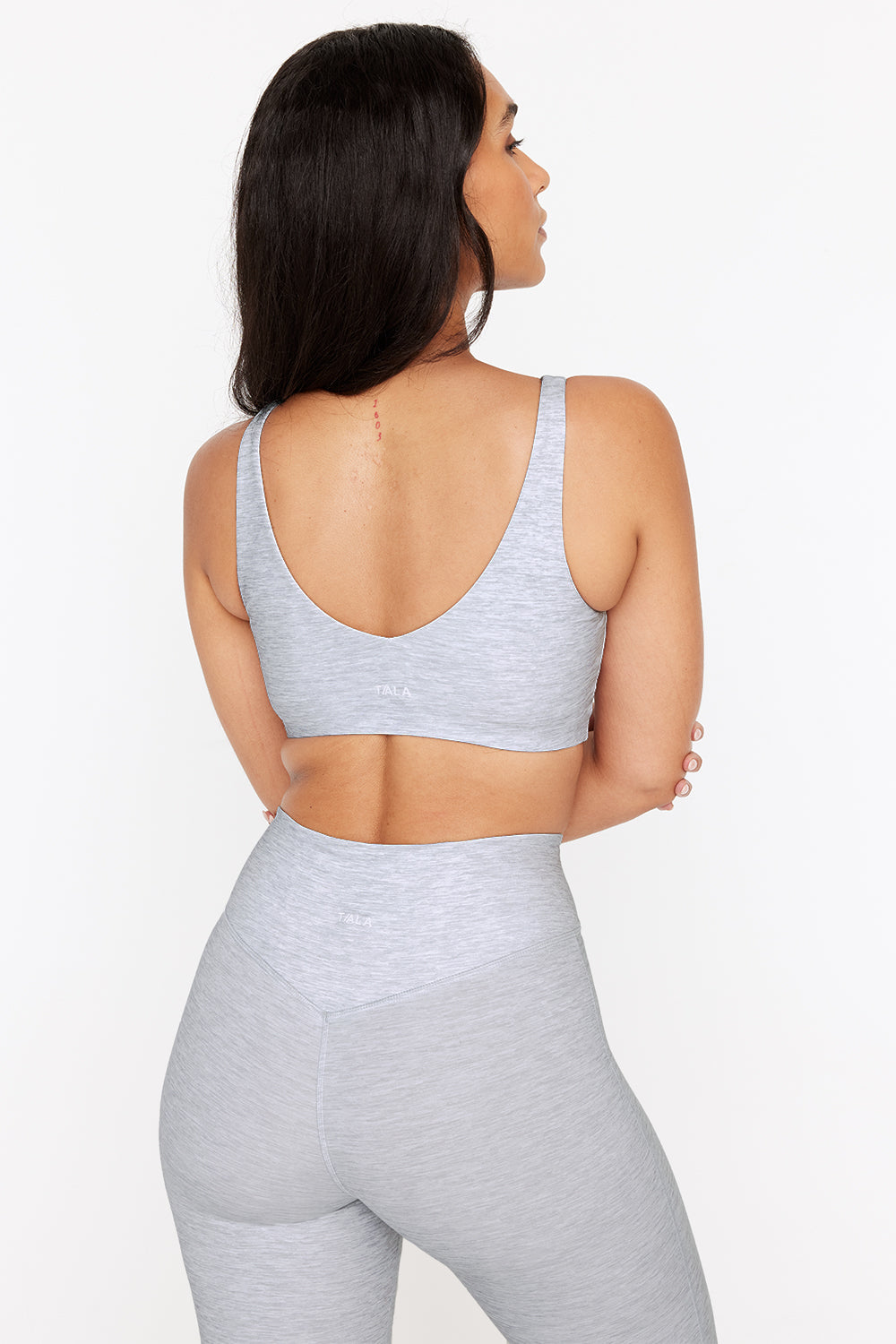 DAYFLEX WRAP HIGH WAISTED FLARED YOGA PANT - GREY MARL