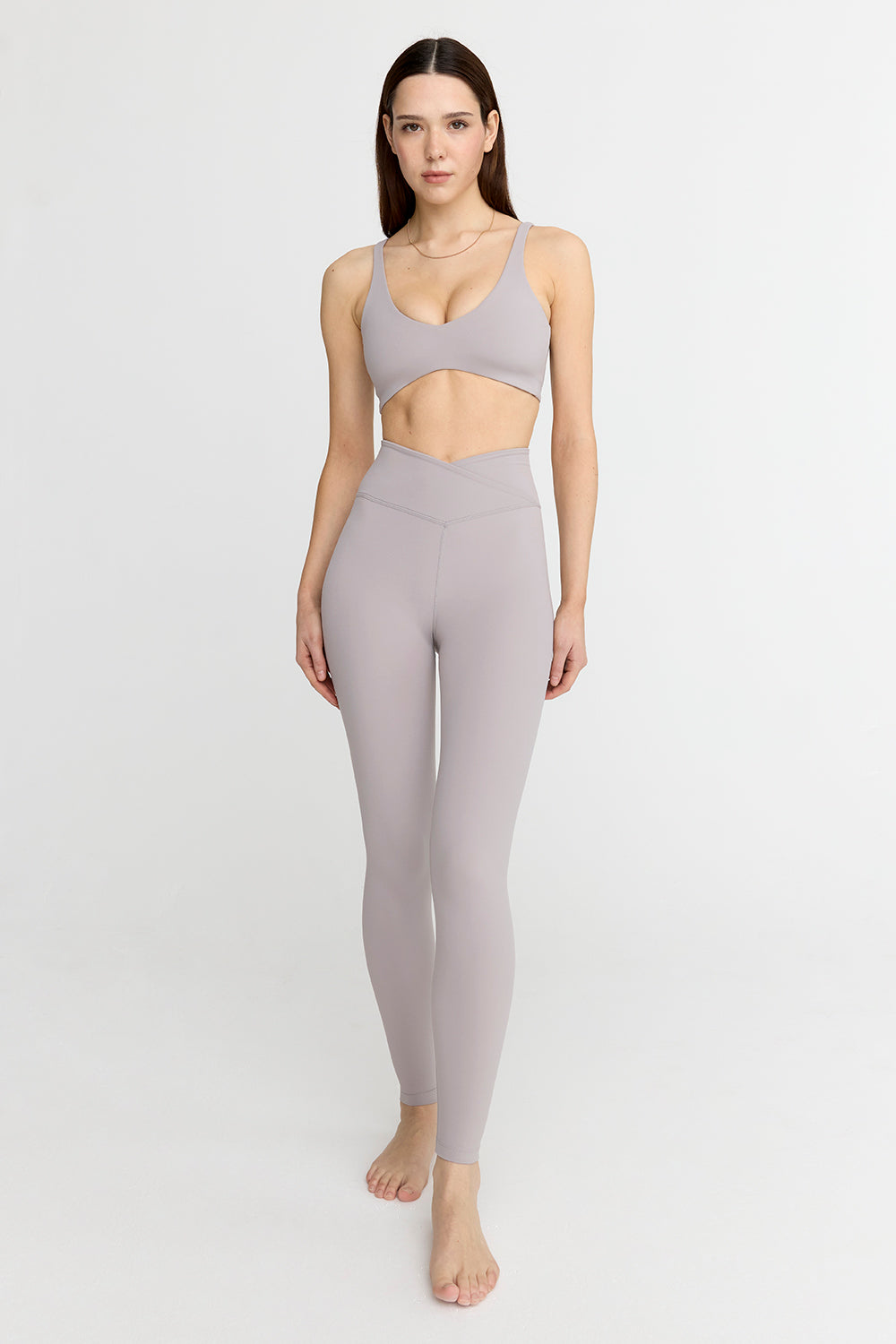 DAYFLEX WRAP HIGH WAISTED LEGGING - TAUPE