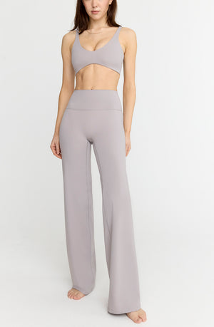 DAYFLEX HIGH WAISTED WIDE LEG YOGA PANT - TAUPE