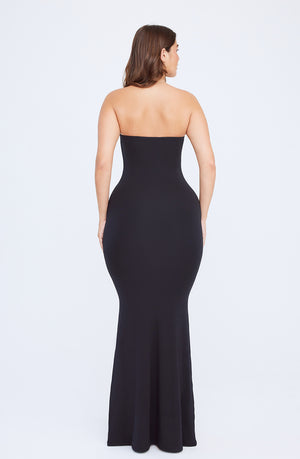 365 BANDEAU MAXI DRESS - SHADOW BLACK