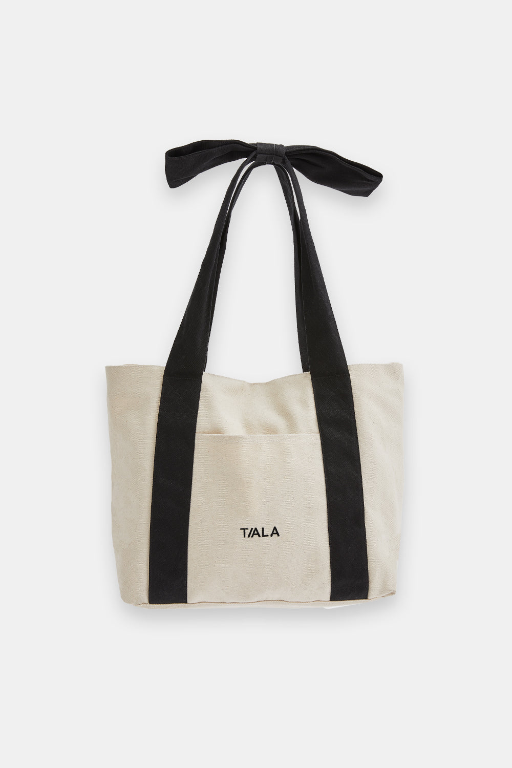 TALA BOW HANDLE TOTE BAG - NEUTRAL