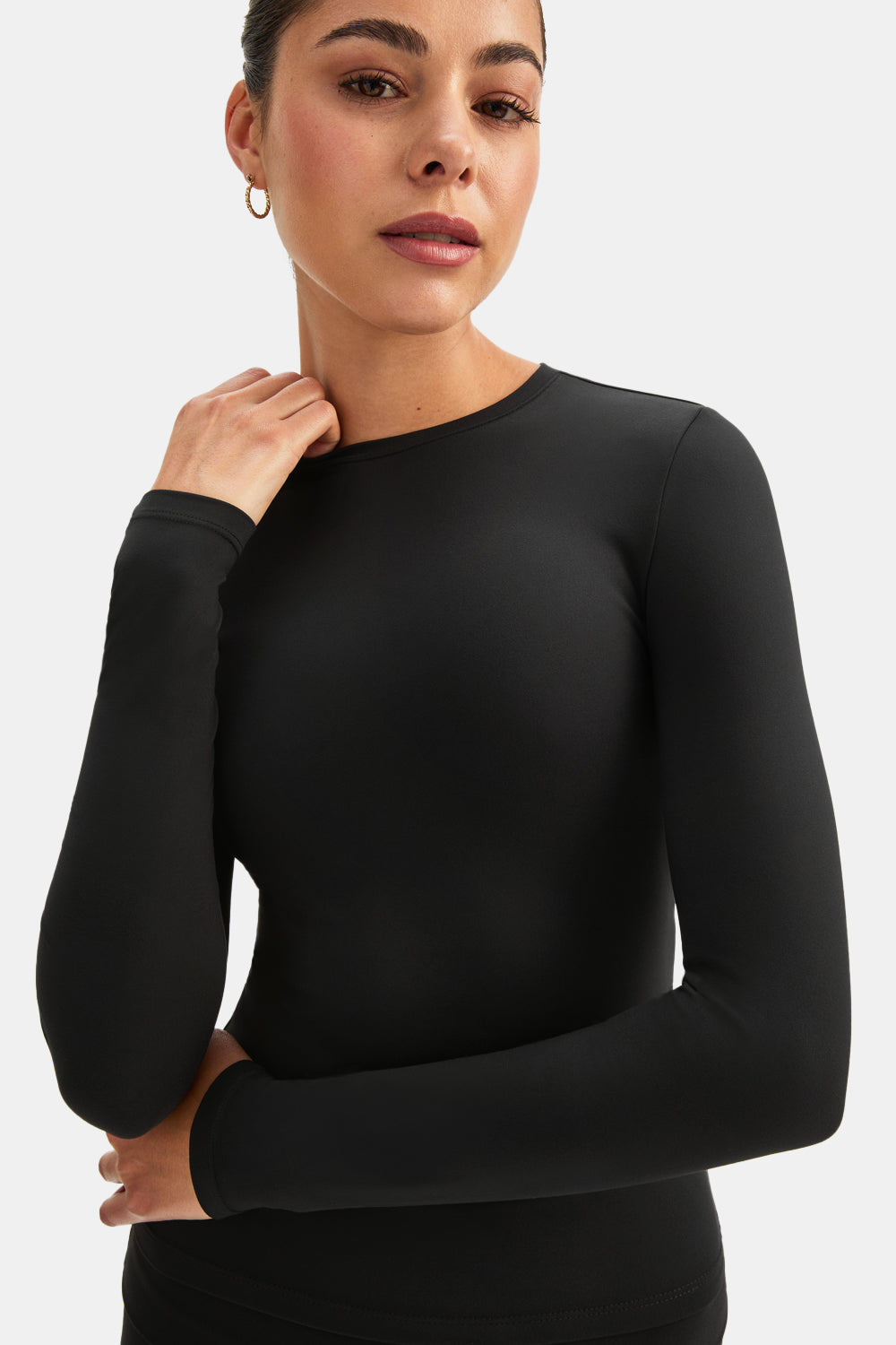 DAYFLEX ESSENTIAL LONG SLEEVE FULL LENGTH TOP - SHADOW BLACK