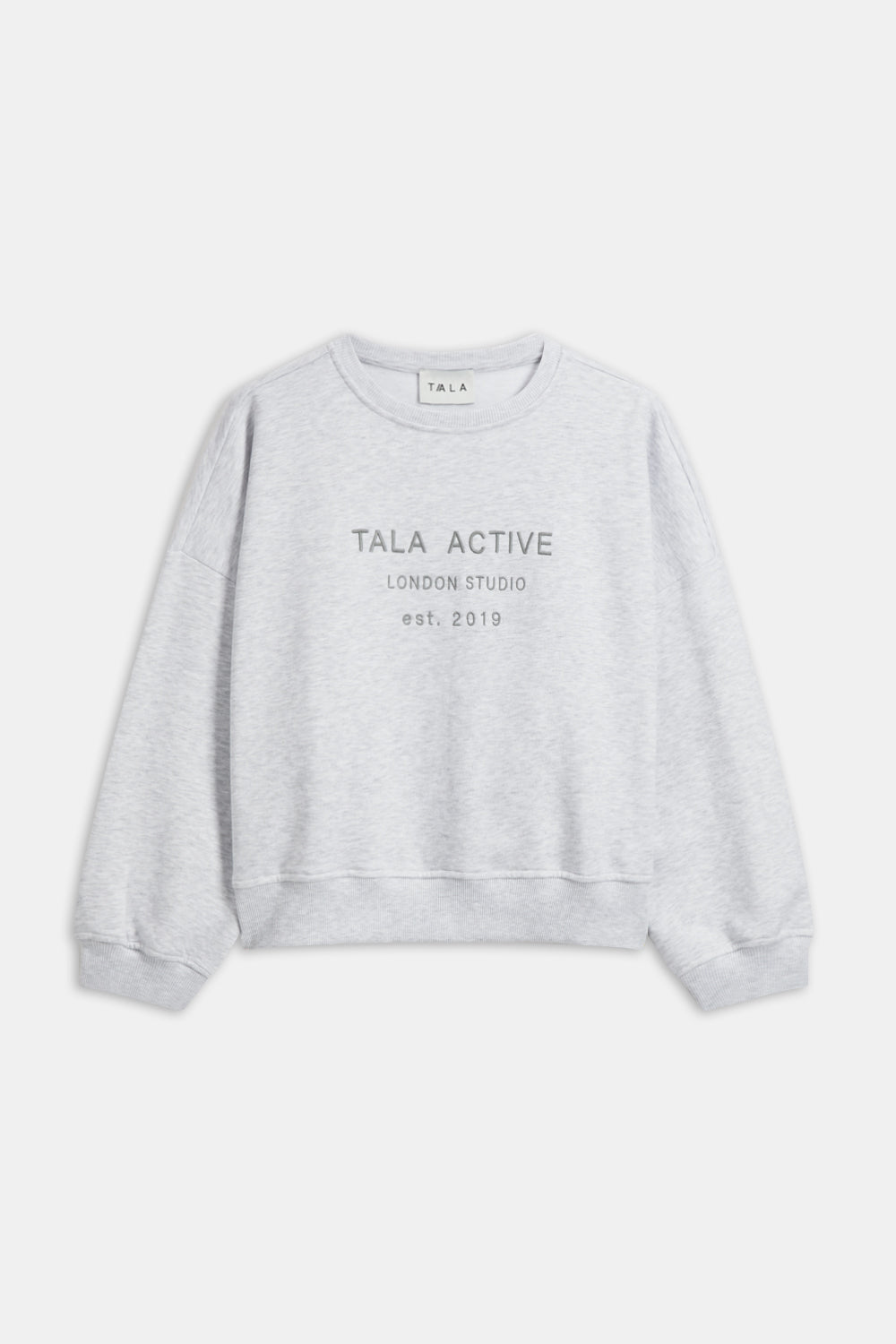 TALA STUDIO OVERSIZED FIT GIRLFRIEND SWEATSHIRT- GREY MARL