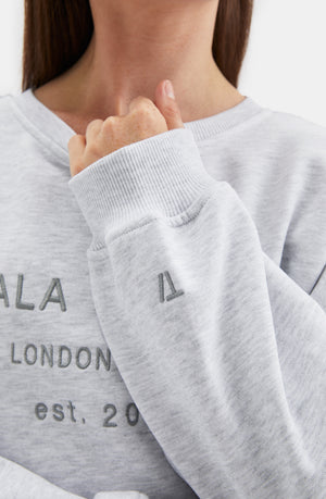 TALA STUDIO OVERSIZED FIT GIRLFRIEND SWEATSHIRT- GREY MARL