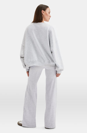 TALA STUDIO OVERSIZED FIT GIRLFRIEND SWEATSHIRT- GREY MARL