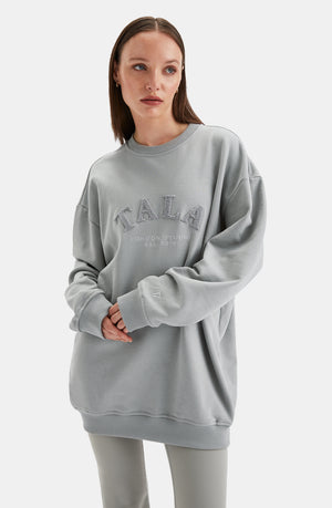 TALA STUDIO OVERSIZED LONGLINE SWEATSHIRT- SOFT SAGE