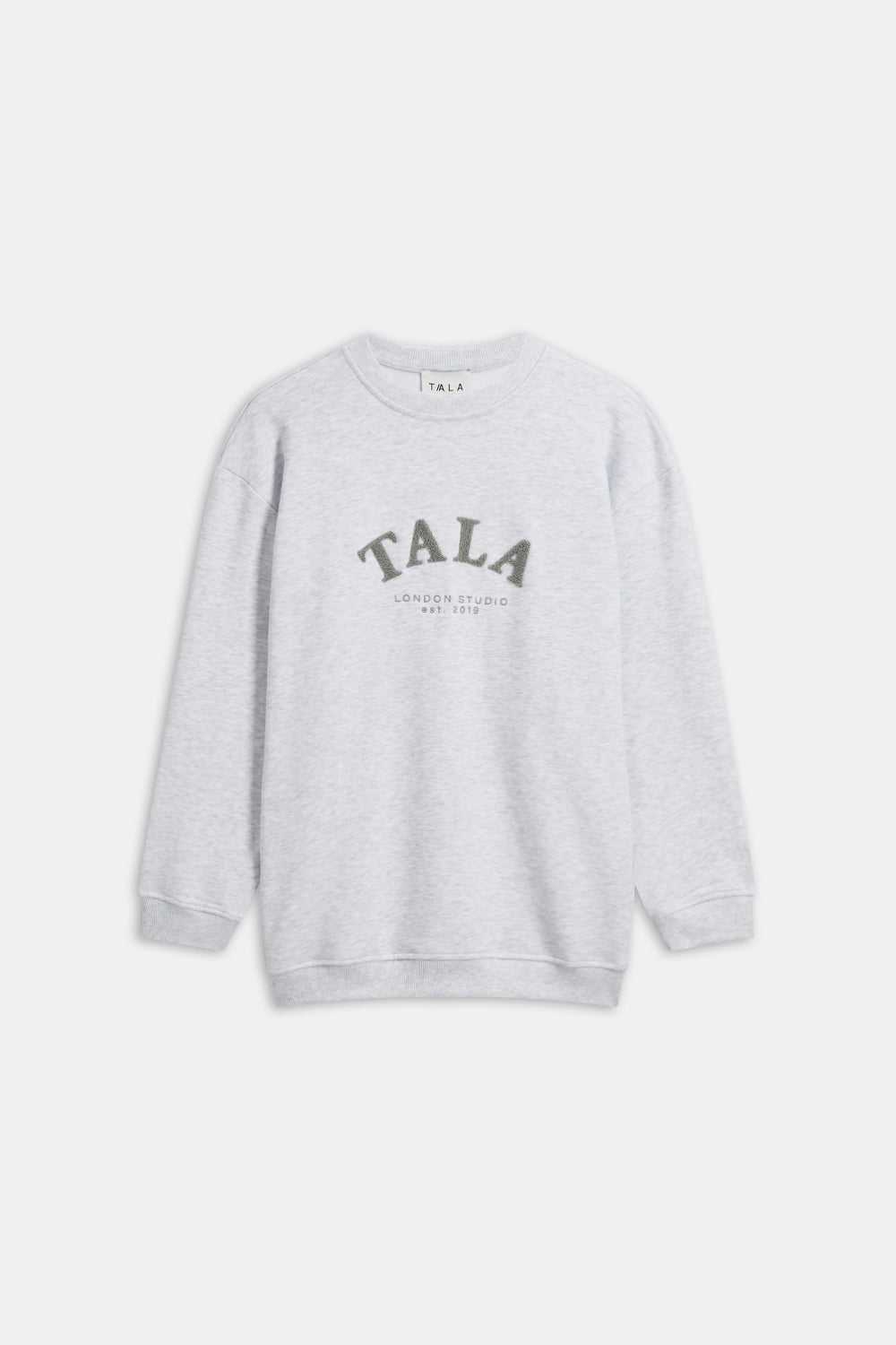 TALA STUDIO OVERSIZED LONGLINE SWEATSHIRT- GREY MARL