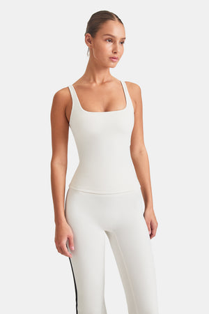 DAYFLEX BUILT-IN SUPPORT ESSENTIAL SQUARE NECK VEST - IVORY