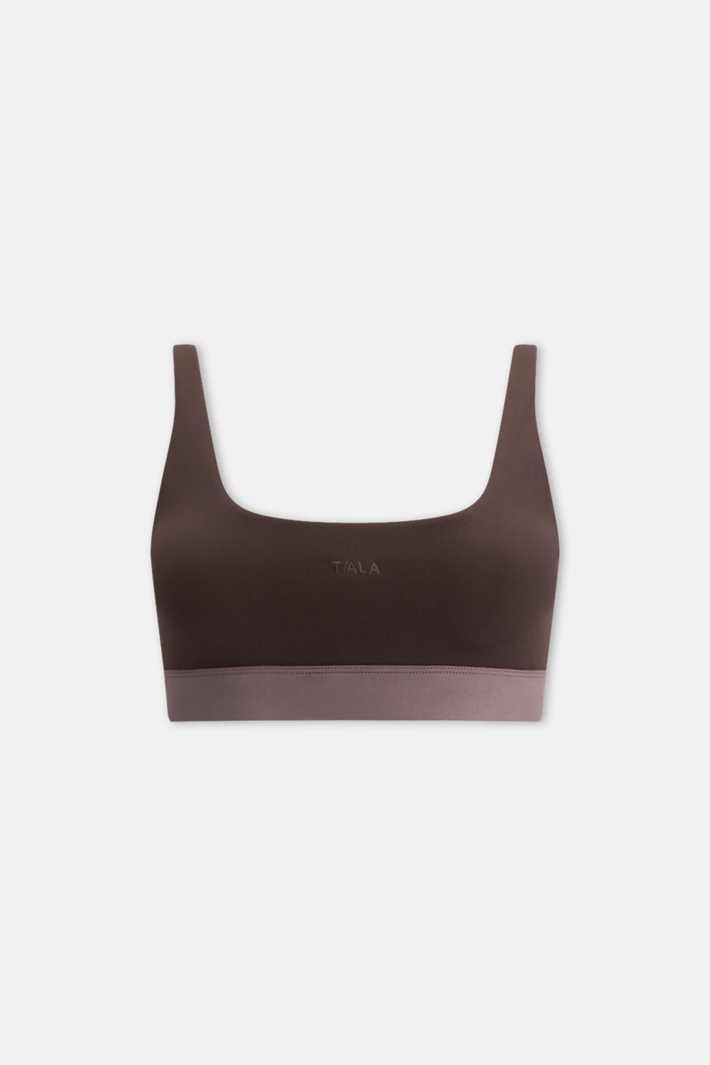 DAYFLEX OPEN BACK SQUARE NECK SPORTS BRA - AMERICANO AND MOCHA